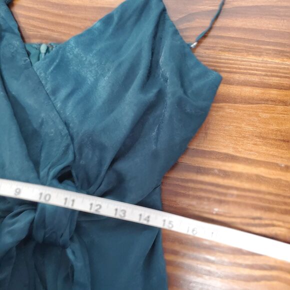 Baltic Born Wrap Dress Large Green Midi Whimsigoth Forest Fairy Party Wedding - Picture 9 of 13